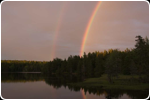 Double rainbow. St. Peters, Nova Scotia. June 2010